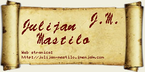 Julijan Mastilo vizit kartica
